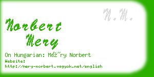 norbert mery business card